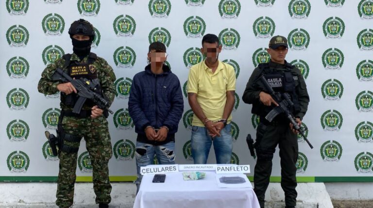 Extorsionadores capturados exigían sumas millonarias a sus víctimas en Norte de Santander