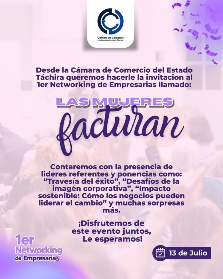 Cámara de Comercio invita a “Las mujeres facturan”