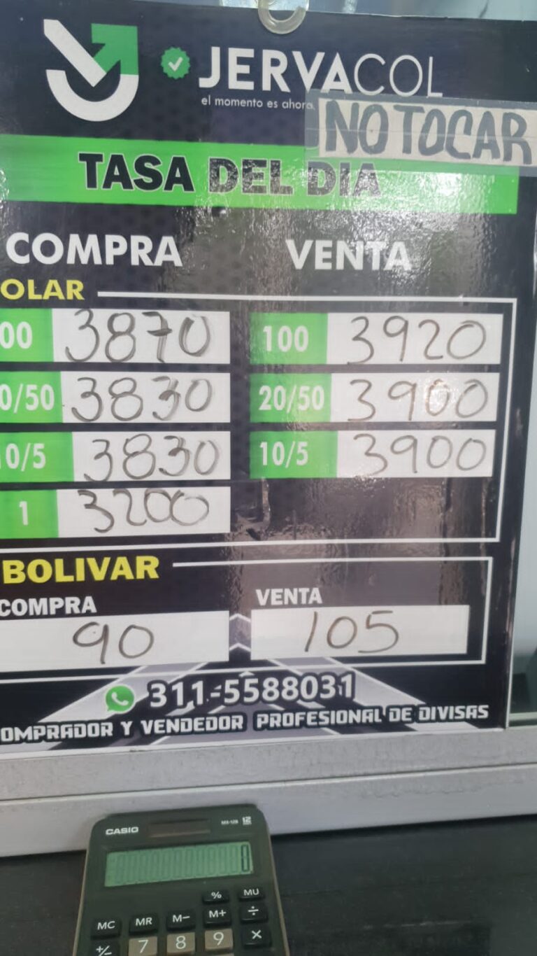 Precio del dólar este 19J