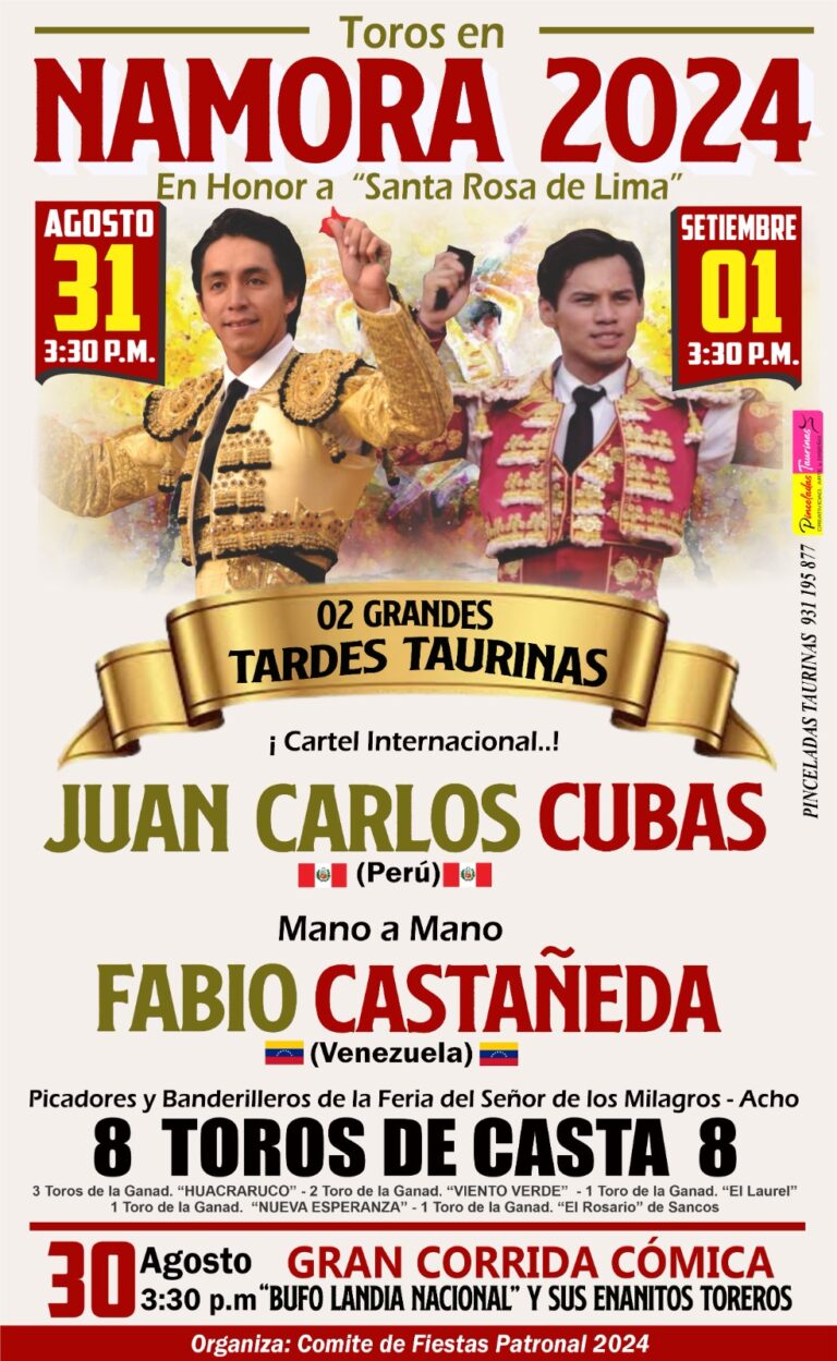 Doble paseíllo de Fabio Castañeda en Perú