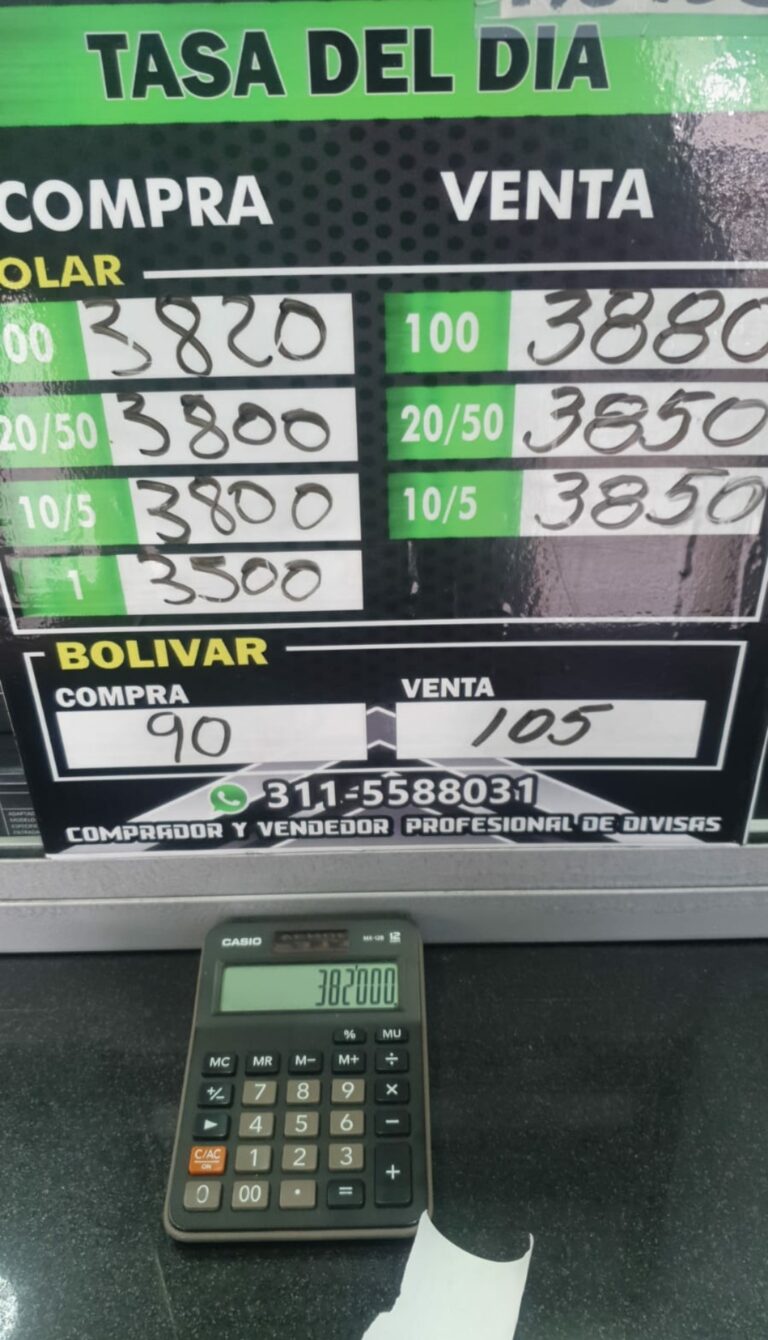Precio del dólar este martes
