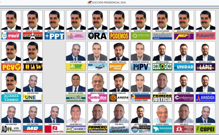 Este es el tarjetón oficial de las presidenciales del 28Jul