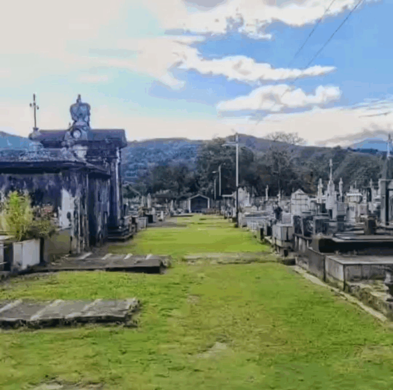 Imponentes tumbas del cementerio de Santa Ana