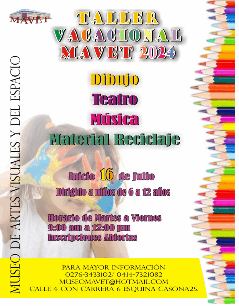 Talleres vacacionales de arte en el Mavet