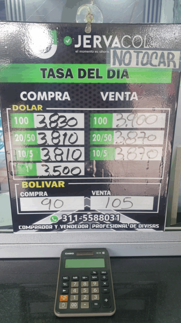 Precio del dólar este 22Jul