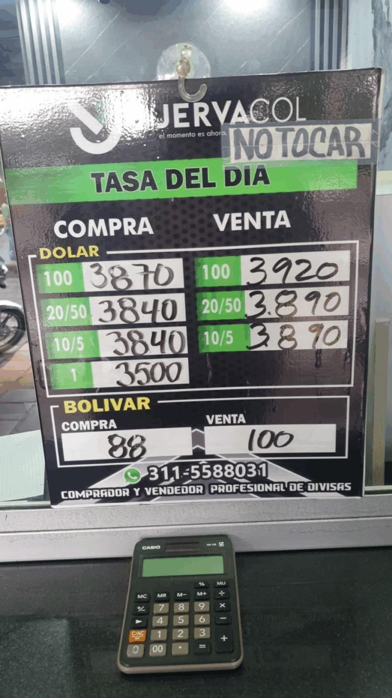 Precio del dólar este 30J