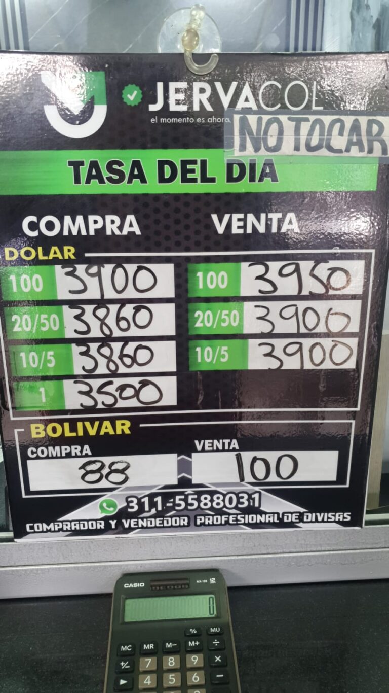 Precio del dólar este viernes