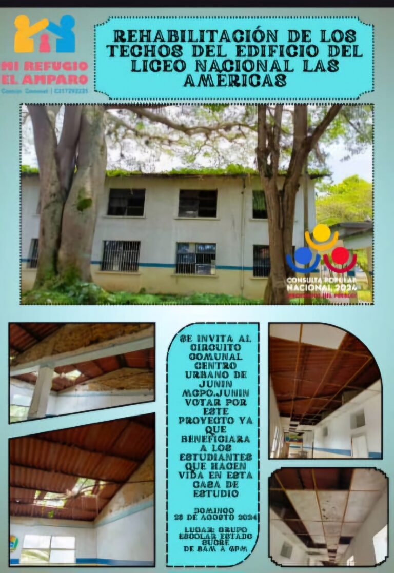 “Es prioritario reparar techos del liceo nacional Las Américas”