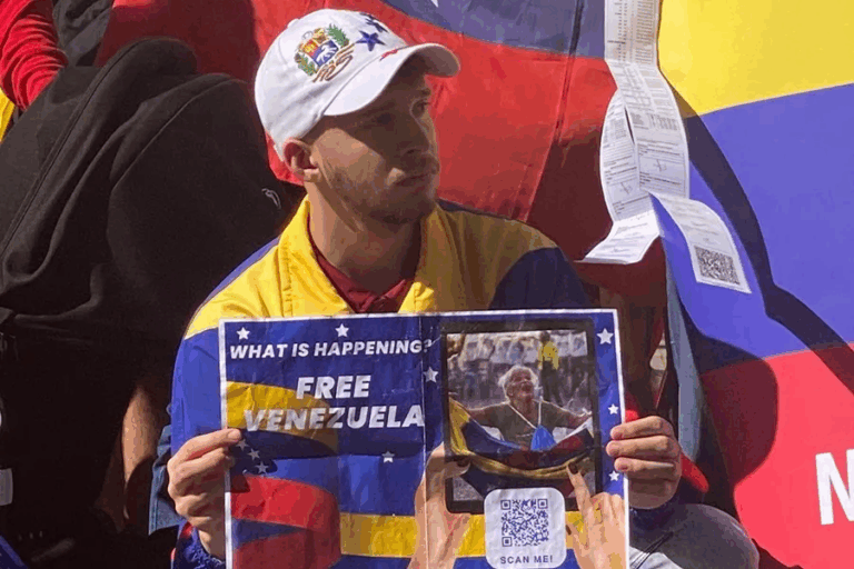 Venezolanos se manifiestan en Australia contra el “fraude electoral” en Venezuela