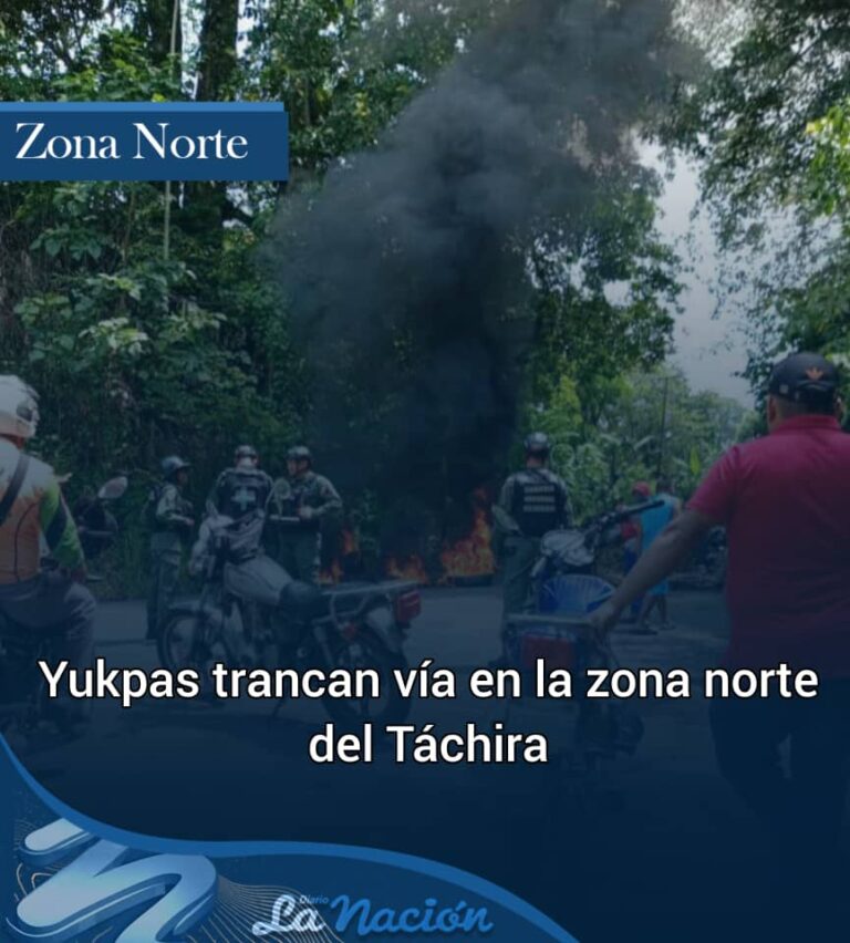 Yukpas trancan vía entre La Grita y La Fría