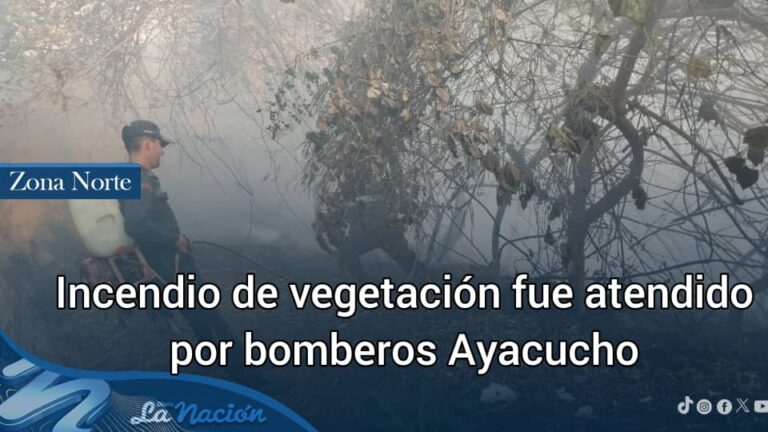 Atienden incendio en Ayacucho