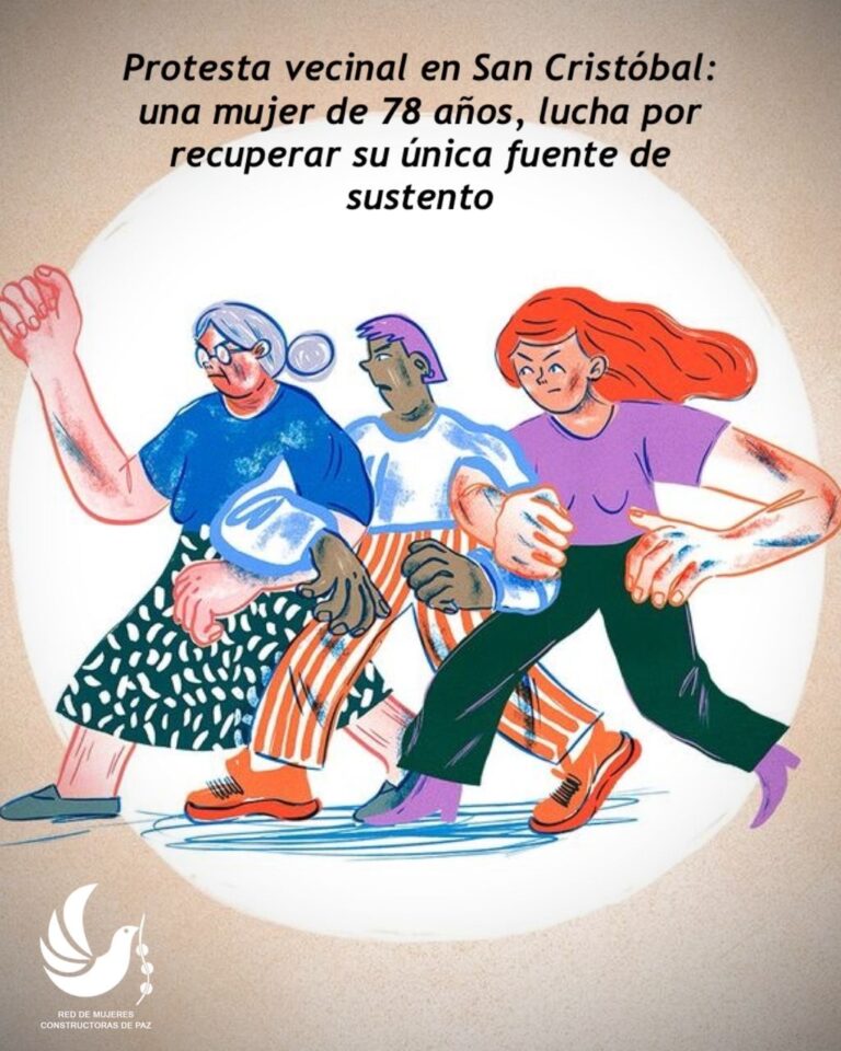 Protesta vecinal en San Cristóbal: una tachirense de 78 Años, lucha por recuperar su única fuente de sustento