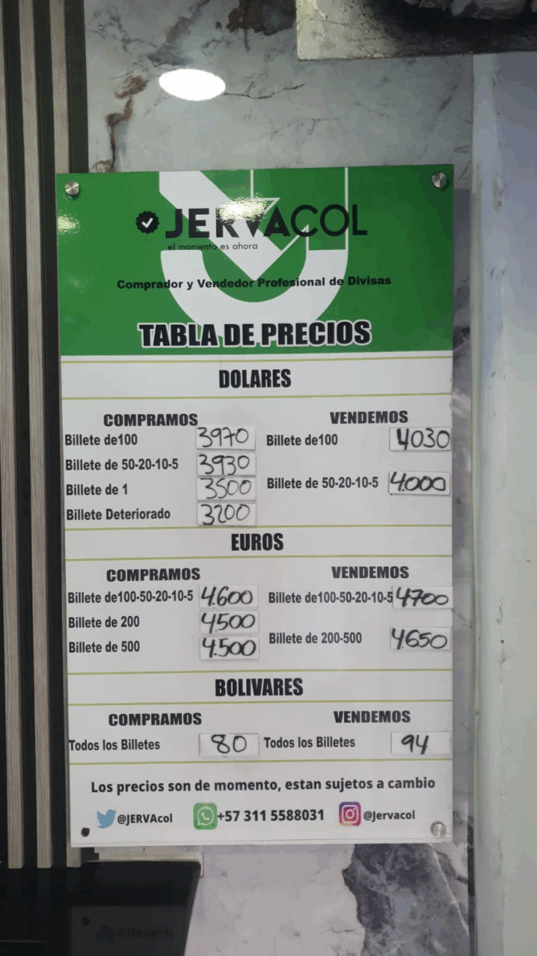 Precio del dólar este 23 de octubre