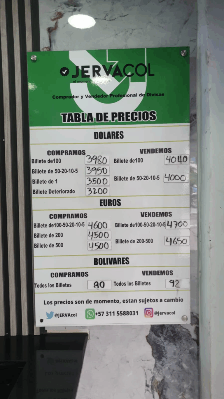 Precio del dólar en frontera este lunes