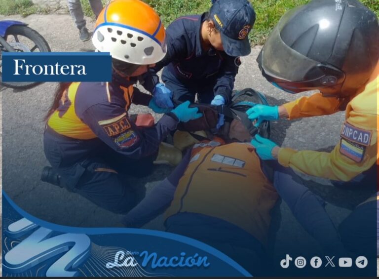 Un motorizado lesionado en accidente registrado en Ureña