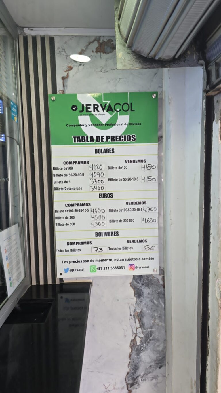 En 4.180 se sitúa el dólar en La Parada