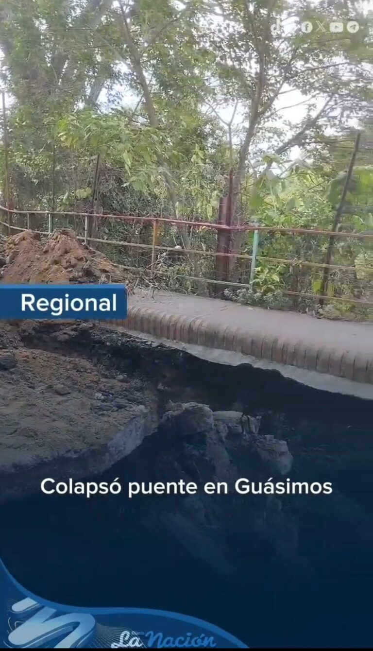 Colapsó puente en Guásimos