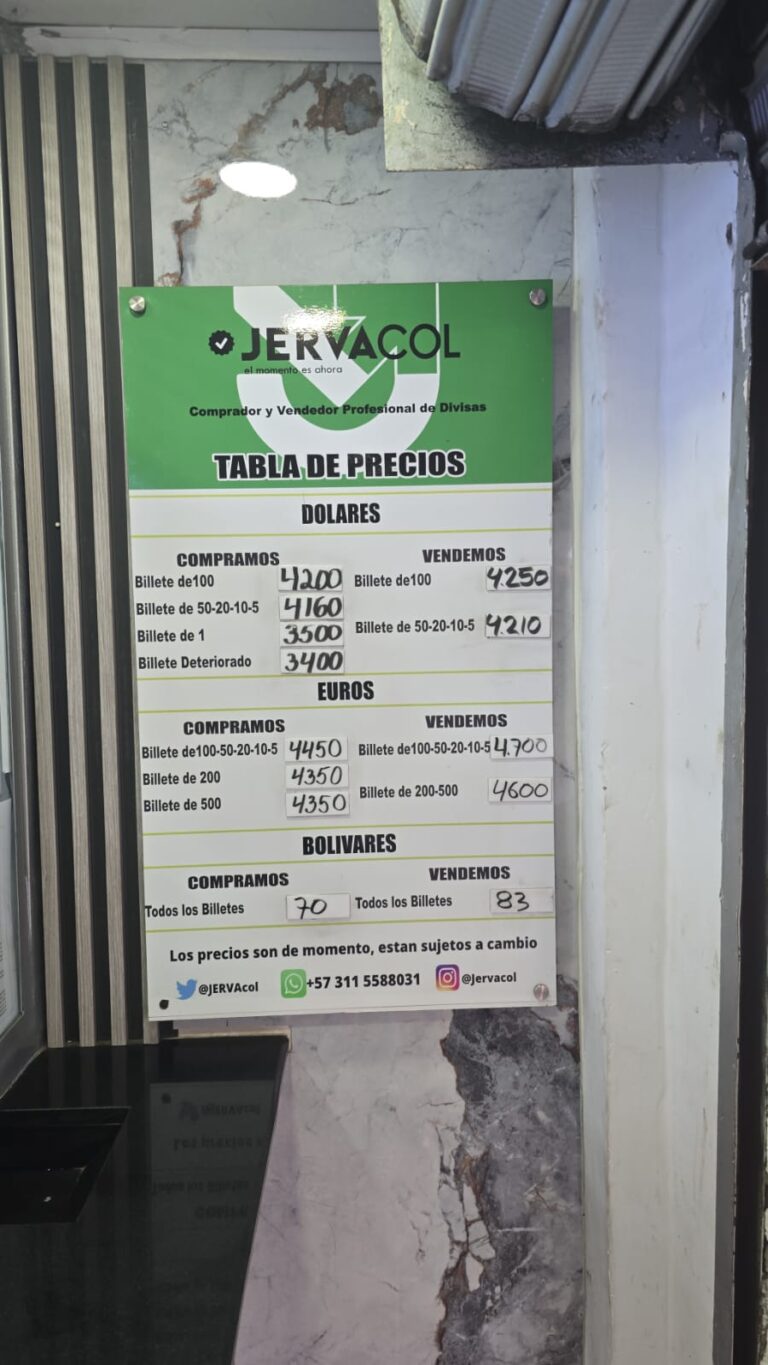 Precio del dólar este sábado en frontera