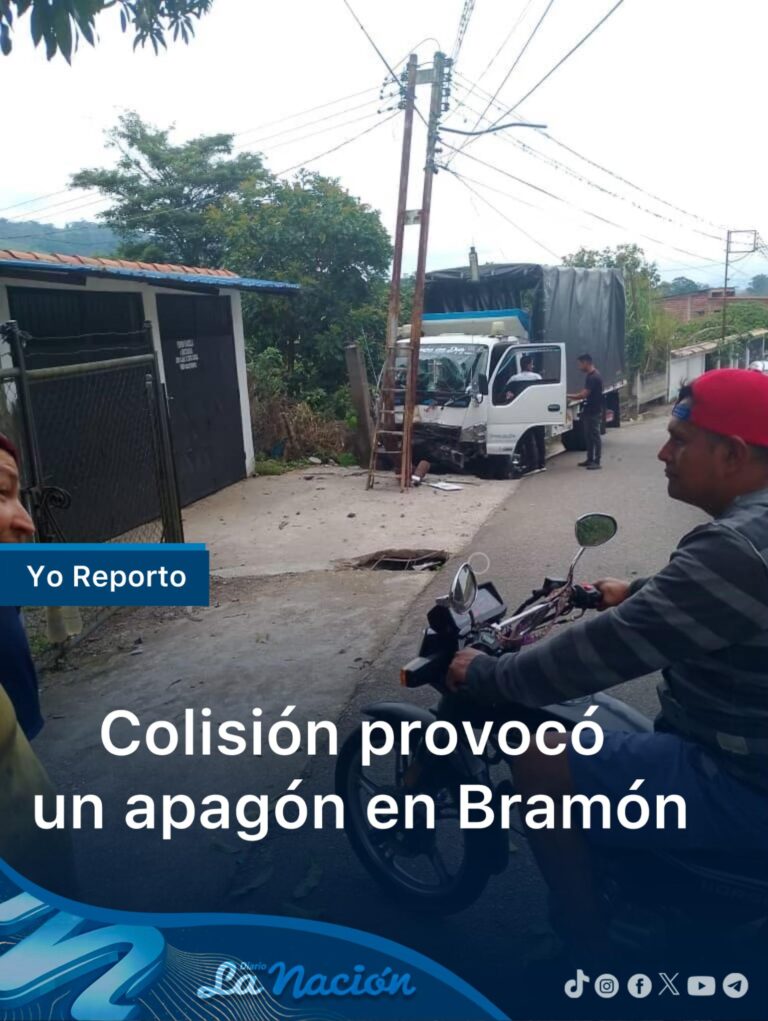 Colisión provocó apagón en Bramón