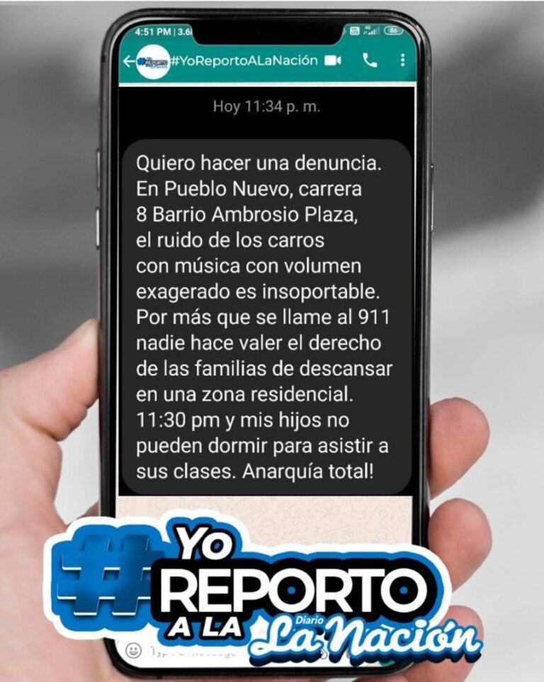 Ruidos molestos afectan a vecinos de barrio Ambrosio Plaza