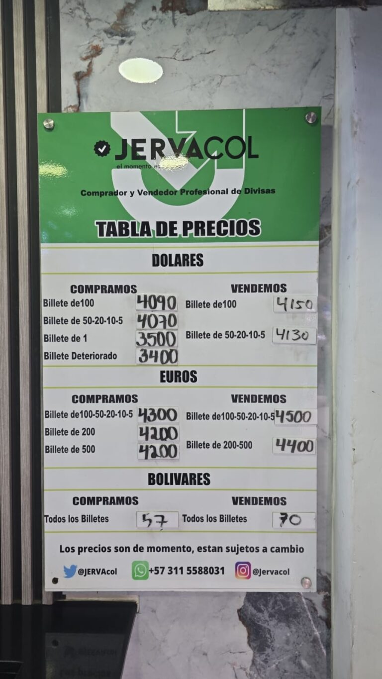 Precio del dólar este 30E