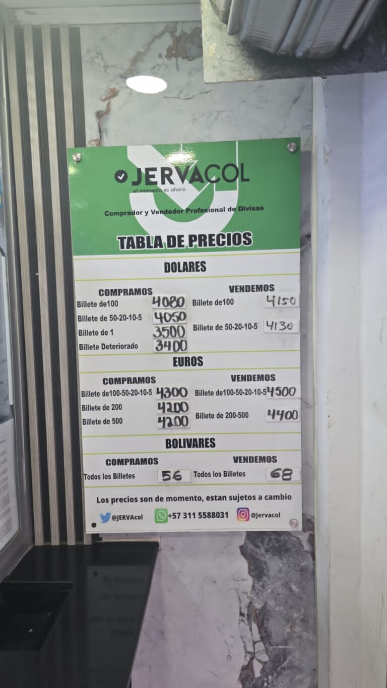 Precio del dólar este 31E en frontera