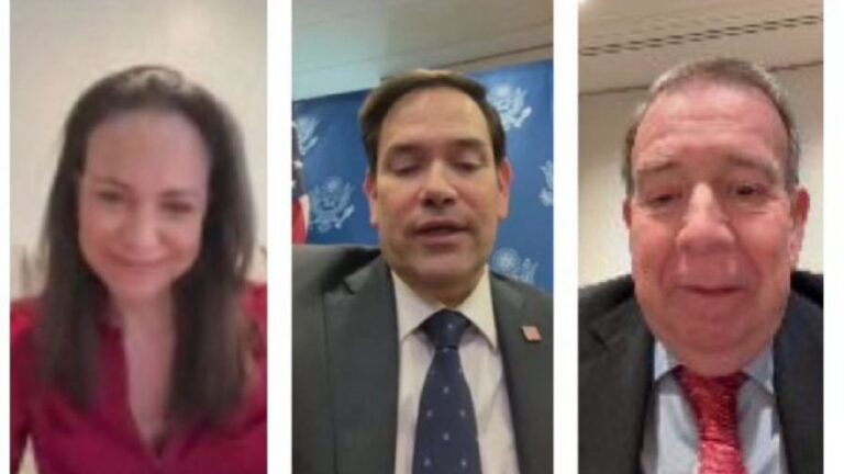 Machado y González sostuvieron videoconferencia con Marco Rubio