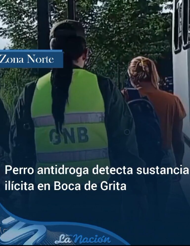 Perro antidrogas detecta sustancias ilícitas en Boca de Grita