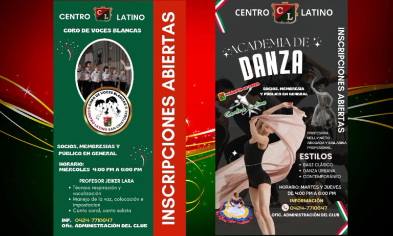 Baile y canto como opciones culturales