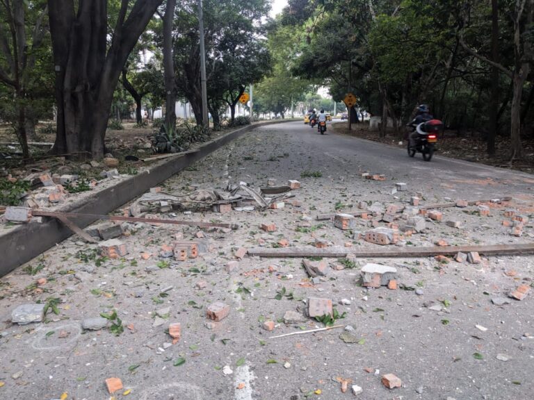 Puro escombros: así quedo estación de Policía tras atentado en Villa del Rosario