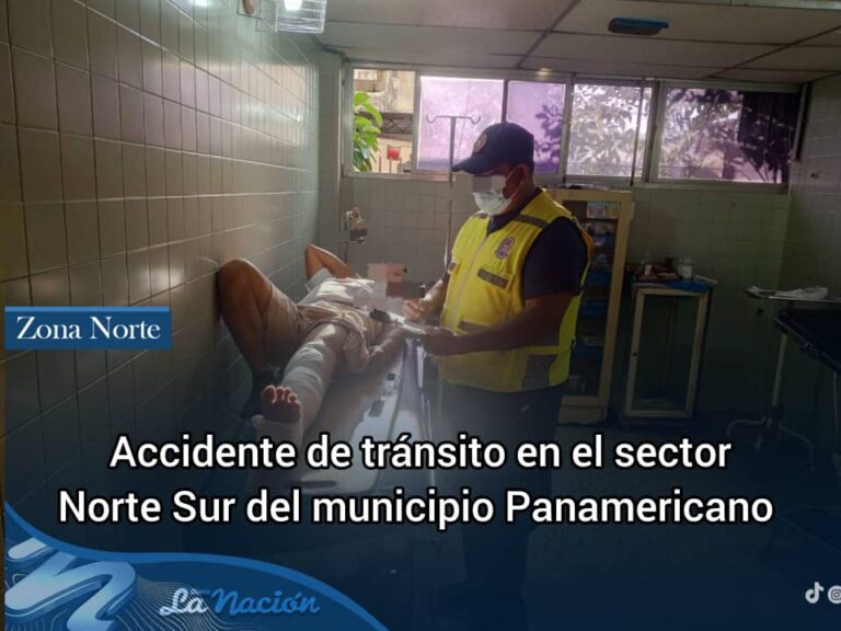 Accidente en sector Norte Sur de Panamericano