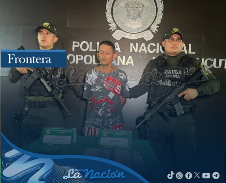 Capturado cuando recibía 6 millones de pesos por extorsión en Cúcuta