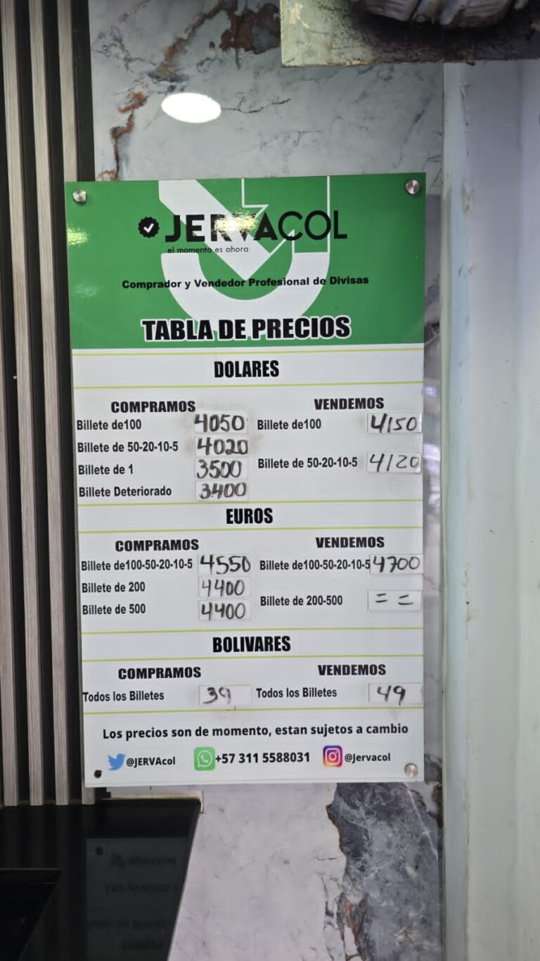 Precio del dólar este 5 de abril