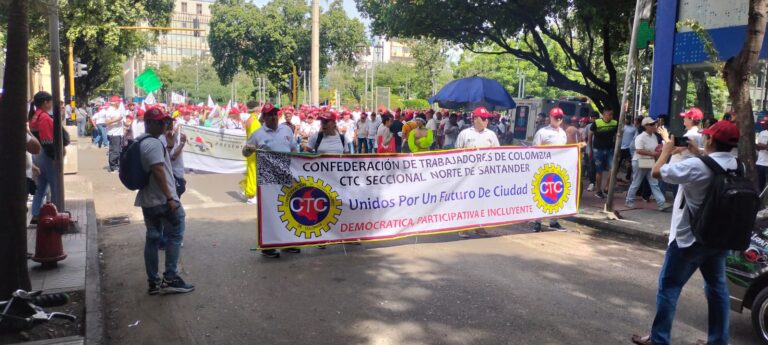 Cientos de trabajadores marcharon en Cúcuta