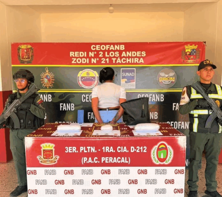 Llevaba más de tres kilos de estupefacientes en su cartera