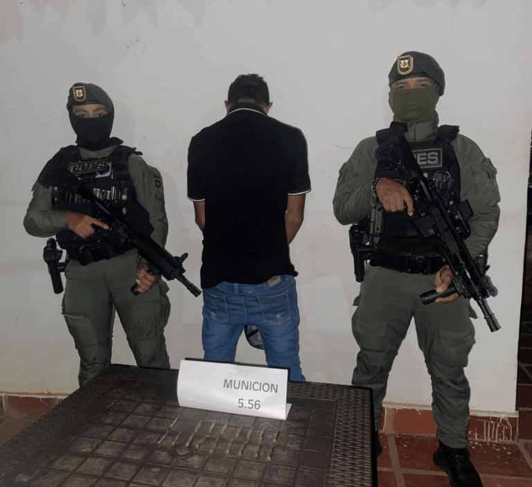 Capturado en La Parada con municiones para armas de largo alcance