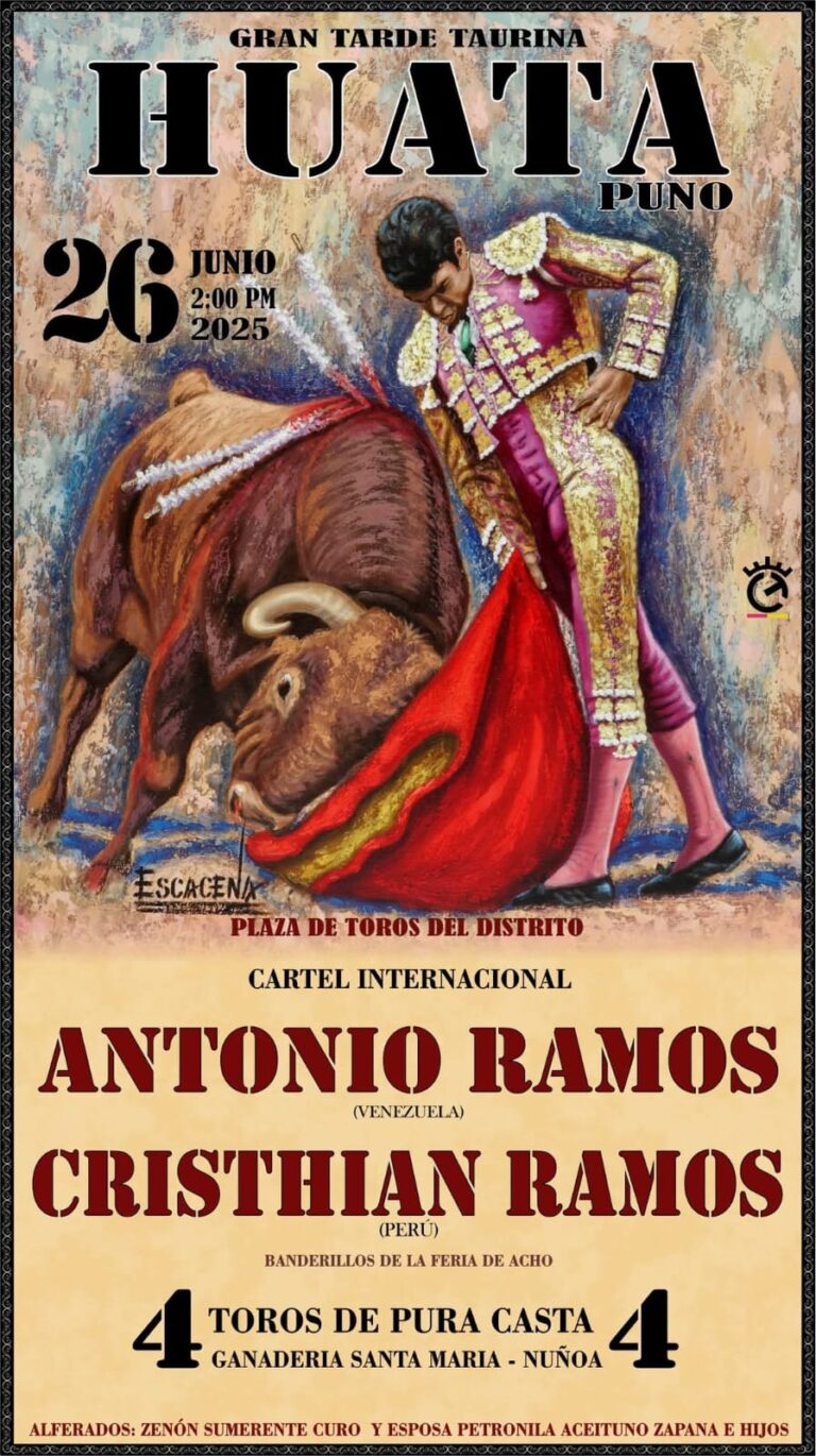 Antonio Ramos mano a mano en Huata, Perú