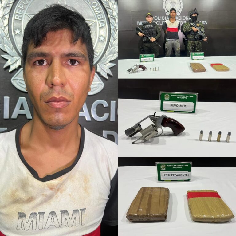 Aprehendido alias «Yordano» por porte ilegal de arma de fuego en Villa del Rosario