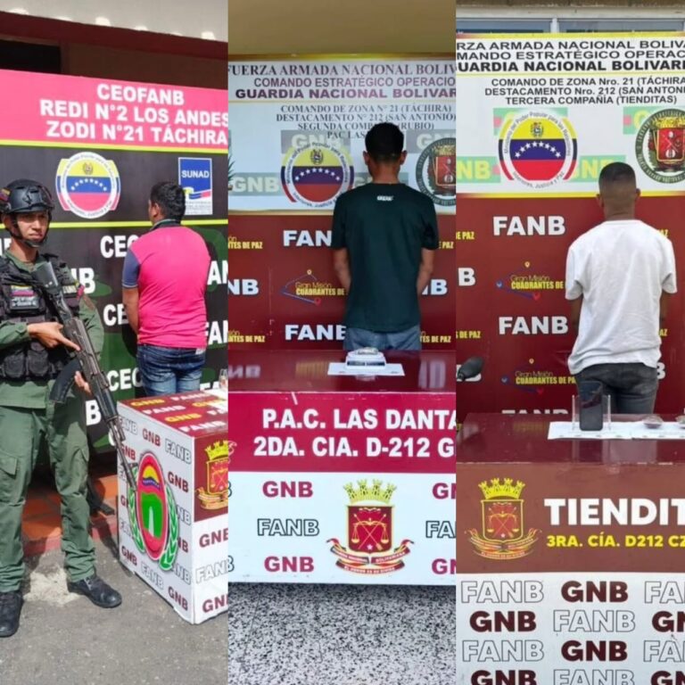 Tres casos de microtráfico en frontera