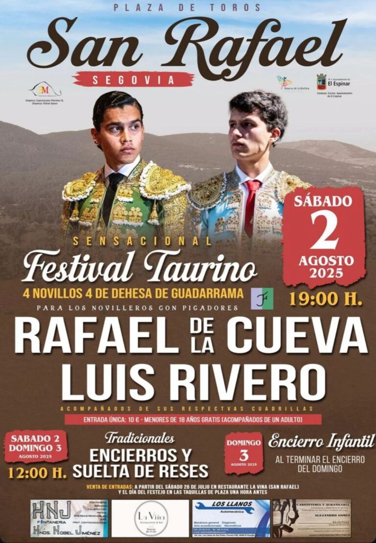 Tachirense Rafael de La Cueva parte plaza en Segovia, España