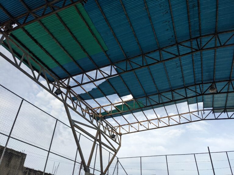 Cancha en frontera afectada por fuertes ventiscas