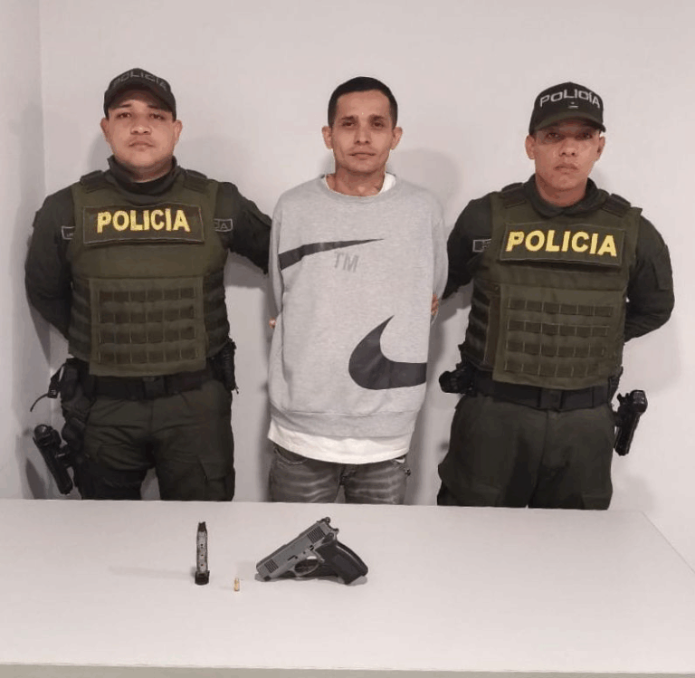 Capturado por porte ilegal de arma de fuego en Cúcuta