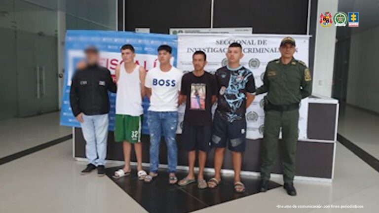 Capturan a cuatro presuntos homicidas en Cúcuta