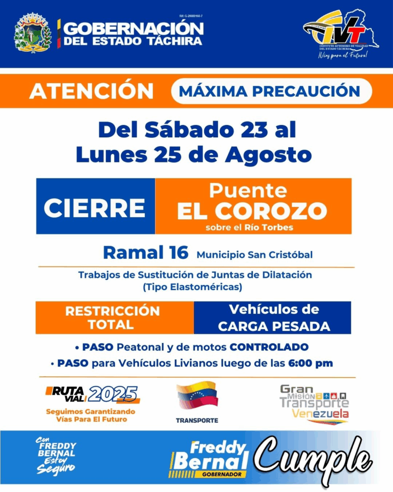 Restringirán paso vehicular por puente El Corozo, el Ramal 16