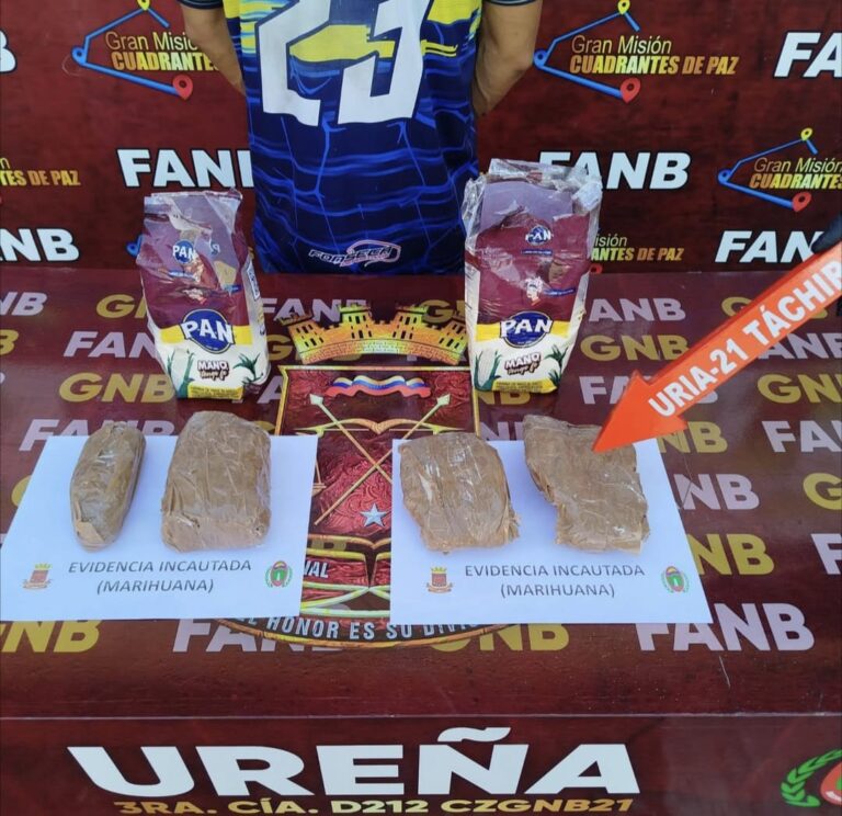 Detenido en Ureña con envoltorios ocultos en empaques de harina