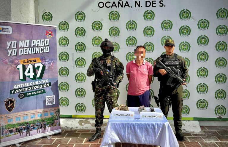 Aprehenden en Norte de Santander a un explosivista del ELN