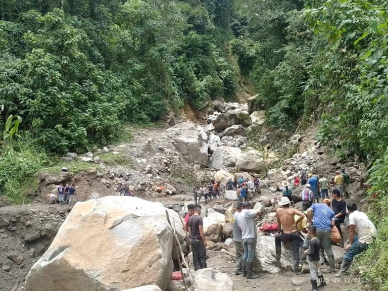 A pico y pala abrieron paso en la parroquia La Florida