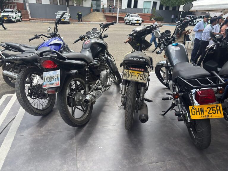 Recuperan motos venezolanas robadas en el Área Metropolitana de Cúcuta