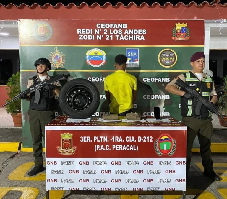 Pretendía salir de la frontera con un alijo oculto en un neumático