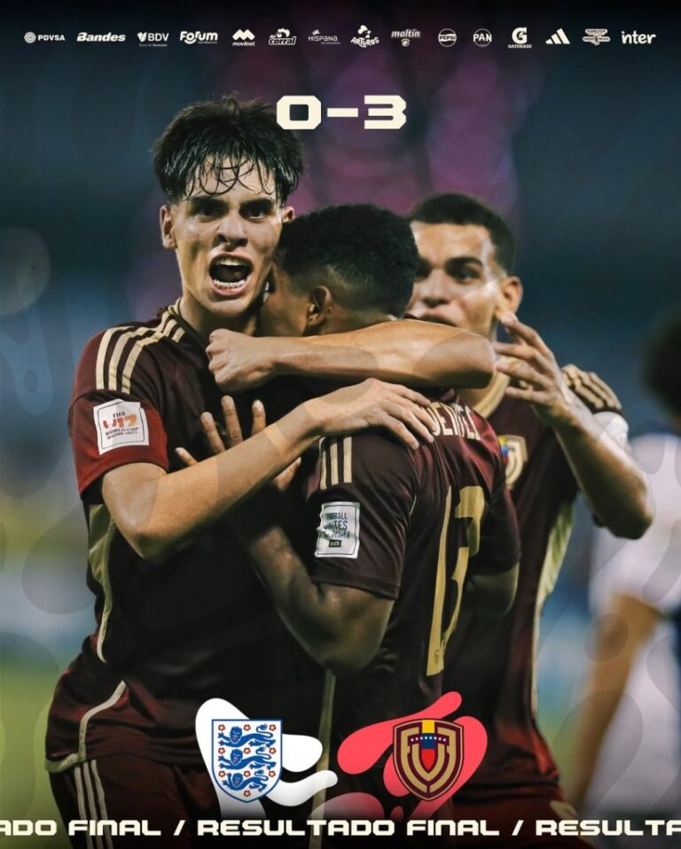 Venezuela golea al gigante Inglaterra en Mundial Sub-17